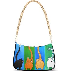 Polyester Shoulder Purses for Women,Fashion Shoulder Bag Purse Womens Crescent Crossbody Bag