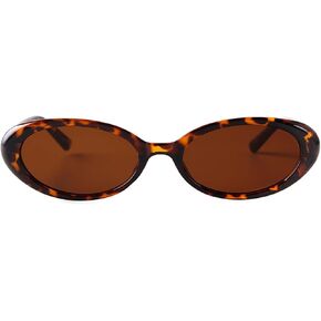 JUDOO Retro Oval Sunglasses for Women Men 90s Vintage Cat Eye Glasses Oval Glasses UV400 Protection Driving Sun Glasses