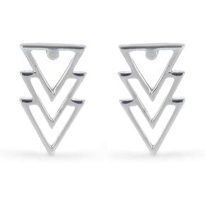 Boma Jewelry Sterling Silver Triangle Geometric Stud Earrings