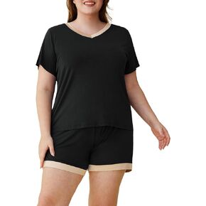 Latuza Women's Plus Size Pajamas Set Soft Shorts Viscose Sleepwear