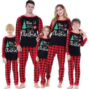 ABeCue Matching Family Pajamas for Women Men Christmas Holiday Cotton Pjs Clothes Mum and Dad Pyjamas