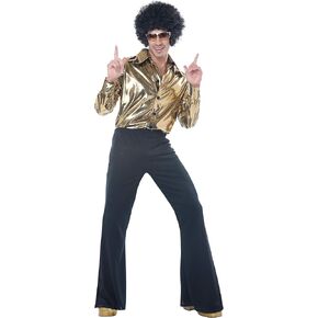 California Costumes mens Disco King - Plus Men Adult Sized Costumes, Gold, PLUS