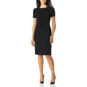 Calvin Klein Women's Short Sleeved Princess Seamed Sheath Dress (Standard and Petite)