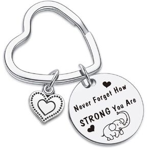 Elephant Gifts For Women Elephant Lover Jewelry Inspirational Keychain Elephant Inspired Gift