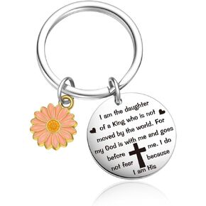 OWHOMS Confirmation Keychain Christian Jewelry For Mom Gifts Aunt Gifts Bound Daughter Keychain BFF Gift