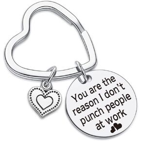 7RVZM Coworkers Keychain Office Keychain Employee Appreciation Gift Colleague Jewelry New Job Gift