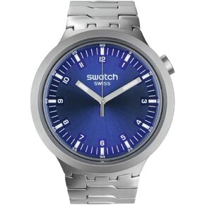 Swatch Unisex Dress Blue Stainless Steel Quartz Big Bold Irony Indigo Hour