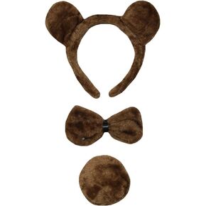 Petitebella Bear Headband Bowtie Tail 3pc Costume