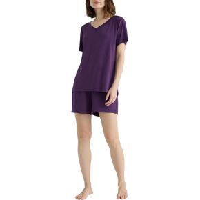 طقم بيجامات Pjs Viscose بأكمام قصيرة للسيدات من Latuza