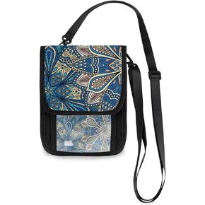 ALAZA Cute Dragon Winter Snow Small Crossbody Wallet Purse Cell Phone Bag Rfid Passport Holder with Credit Card Slots