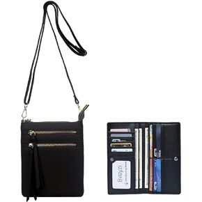 Bveyzi Small Crossbody Purses for Women & Ultra Slim Wallets