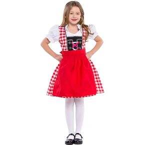 ODOLDI German Dirndl Dress Costumes for Girls Bavarian Oktoberfest Party Costumes