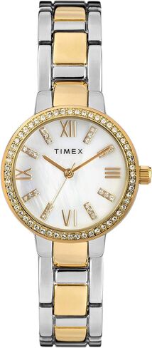 ساعة Timex النسائية التناظرية 30 مم بسوار مع كريستالات سواروفسكي in Saudi Arabia