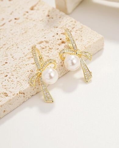 14K Yellow Gold Overlay Sterling Silver Stud Earrings with Cubic Zirconia - 4mm in Kuwait