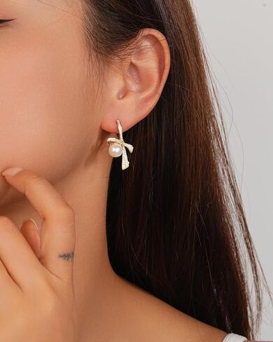 14K Yellow Gold Overlay Sterling Silver Stud Earrings with Cubic Zirconia - 4mm in Kuwait