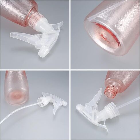 زجاجات بخاخ بلاستيكية فارغة سعة 500 مل/17 اونصة، زجاجات بخاخ ماء قابلة لاعادة الملء وقابلة للتعديل لمحاليل التنظيف ورذاذ الشعر والزيوت العطرية وزجاجات النباتات - اخضر/بينك in Kuwait