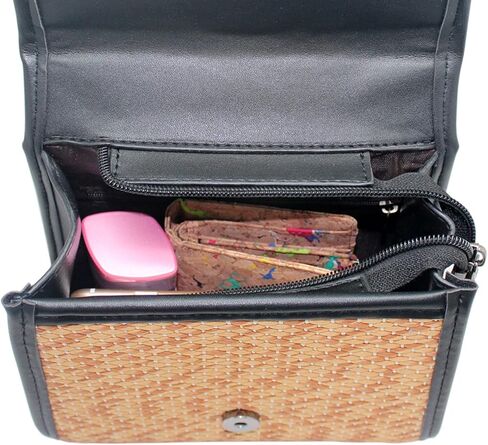 boshiho Retro Straw Woven Handbag Womens Small Cross Body Bag Shoulder Messenger Satchel in Saudi Arabia