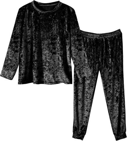طقم بيجامات ESTAMICO للنساء مكون من قطعتين ملابس نوم مريحة وأكمام طويلة وسراويل نوم in Kuwait