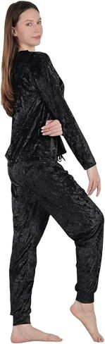 طقم بيجامات ESTAMICO للنساء مكون من قطعتين ملابس نوم مريحة وأكمام طويلة وسراويل نوم in Kuwait