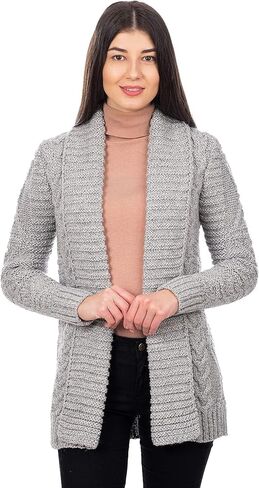SAOL Ladies Open Front Soft Merino Blend Knit Cardigan in Saudi Arabia