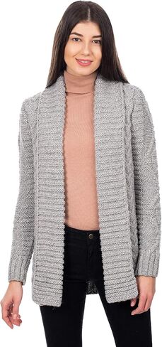 SAOL Ladies Open Front Soft Merino Blend Knit Cardigan in Saudi Arabia
