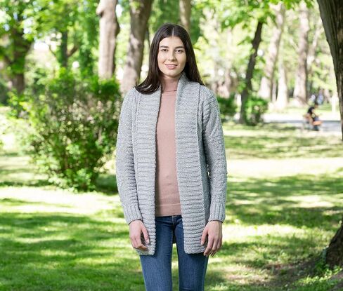 SAOL Ladies Open Front Soft Merino Blend Knit Cardigan in Saudi Arabia