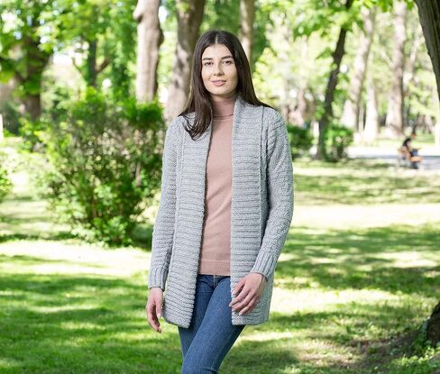SAOL Ladies Open Front Soft Merino Blend Knit Cardigan in Saudi Arabia