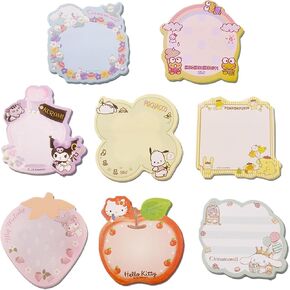 Anime Kitty Small Sticky Notes 8 Pack Cute Sticky Notes Personalized Sticky Notes Cute Office Supplies Fun School Supplies (C) in Saudi Arabia