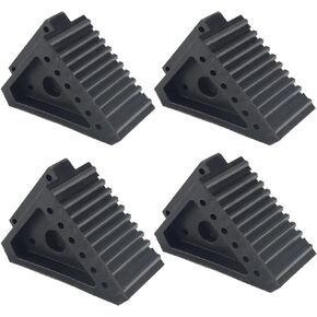 2 Pack Heavy Duty Extra Large Rubber Wheel Chocks 10" L x 6" W x 7.3" H, with Portable Handle Reflective Strips Front and Back for Camper, Travel Trailer, Truck, Vehicle and RV