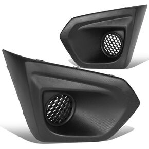 Auto Dynasty Pair Factory Fitment Front Bumper Fog Light Bezel Covers Replacement for 12-14 Subaru Impreza (Matte Black)