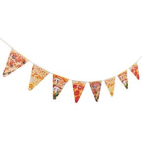 1 ~ Pizza Photo Pennant Banner ~ 7 feet long with 7 inch pennants ~ New