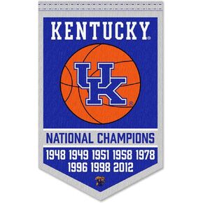 Kentucky Wildcats 8 Time Basketball National Champions Banner