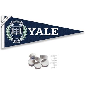 Yale Bulldogs Pennant Flag and Wall Tack Mount Pads