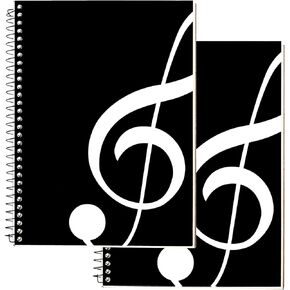 Music Notebook 2 Pack, 100 Sheets/200 Pages Blank Sheet Music Notebook, Staff Manuscript Paper Notebook, Music Writing Composition Notebook, Songwriting Notebook Music Accessories Gift, 26x20cm/10"x8"
