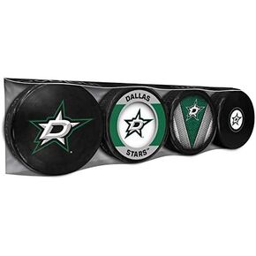 مجموعة لعبة الهوكي باك من دالاس ستارز مرخصة رسميًا مكونة من 4 قطع in Kuwait