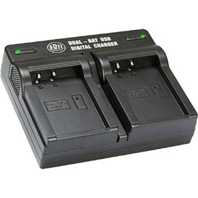 BM LP-E17 Dual Bay Battery Charger for Canon LC-E17, Rebel EOS R8, EOS R10, EOS R50, EOS R100, EOS RP, EOS M3, EOS M5, EOS M6 II, SL2, SL3, T6i, T6s, T7i, T8i, EOS 77D, EOS 750D EOS 760D, 8000D Camera