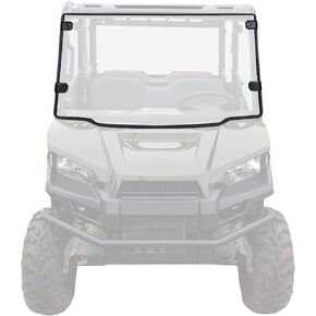 Front Full Windshield Replacement for 2015-2021 Polaris Ranger Midsize 570 500 Crew EV ETX Scratch Resistant 1/4 Inch Thick PMMA Windscreen
