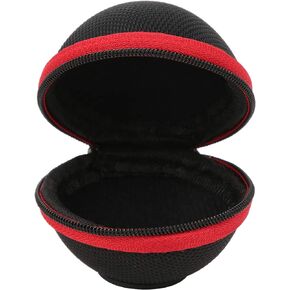 Billiards Storage Box, Red/Black Clip On Cues Ball Case Holder Strap Design Circle Storage Bag Training Billiards Supplies for Attaching Cue Balls Pool Balls
