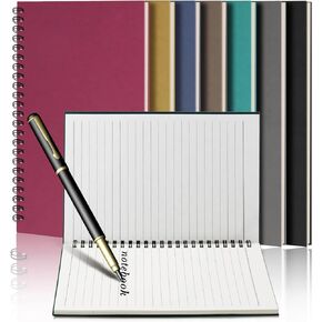 7 Pack Spiral Notebooks, 120 Ruled Pages Colorful Memo Notepads, Soft Cover Notebook with Lined Paper for Office School Travel, 8.3 x 5.5 Inch