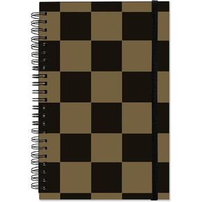 Spiral Notebook,Hardcover Spiral Journal,5.5 x 8.3 Inch,80GSM Thick Paper,60 Sheets 120 Pages,with Elastic Closure Band for Girls Women School Office Aesthetic Cute Cool Little Specter-White