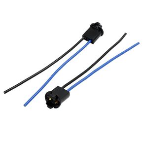 uxcell 10pcs Car DC 12V T10 168 194 Wedge Instrument Dash Light Bulb Twist Base Socket Adapter Connector Wire Harness Replacement Universal