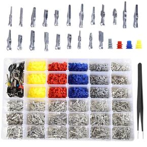 2291PCS Connector Pins Terminal kit Automotive Car Electrical 1/1.5/1.8/2.2/2.8/3.5mm Wire Removal Non-Insulated Plug Male Female Crimp
