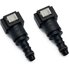 12.61mm SAE to 1/2 (12.8mm) Straight Nylon Fuel Line Hose Quick Release Connector