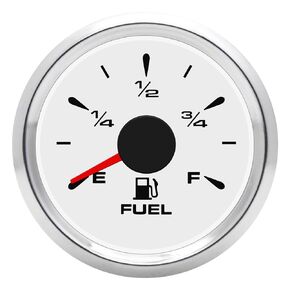 Geloo Marine Fuel Gauge 52mm Boat Gauge Digital Fuel Gauge Fuel Gas Tank Gauge Fuel Level Gauge Replacement 240-33ohm 0-190ohm Signal Adjustable with 8 Colors Backlight for Motorcycle Boat Car-Black