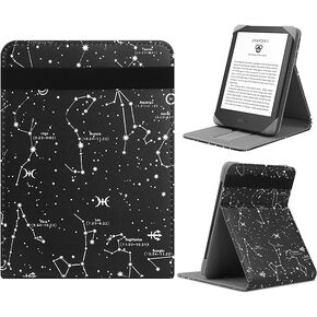 Universal Case for 6.8" Paperwhite Compatible 6" All-New Kindle 2022 8 2019/Kobo Clara HD/Kobo Clara 2E Leather Stand Cover for 6-6.8" Pocketbook/Tolino/Sony E-Book Reader, Black