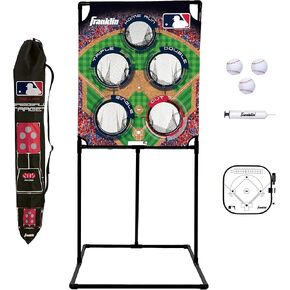 ألعاب Franklin Sports Target Toss - كرة قدم للأطفال + ألعاب بيسبول للرمي في الداخل + في الهواء الطلق - كرة قدم ممتعة + ألعاب رمي البيسبول للأطفال - تتضمن أهدافًا + كرات ألعاب صغيرة