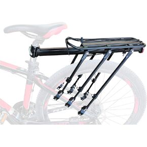 Bike Carrier Rack, 400lbs Capacity Solid Bearings Universal Adjustable Bicycle Luggage Cargo Rack