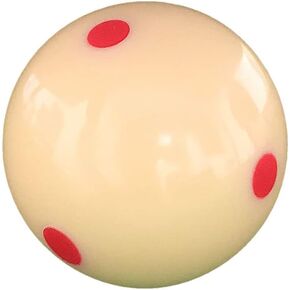 Red 6 Dots Billiard Practice Training Cue Ball fit for Improve Billiard Practice Skills Standard Size 2-1/4", 6 oz