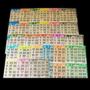Bingo Paper Game Cards - 3 cards - 20 sheets - 50 books - 4 Inch by 12 Inch Size Disposable Sheet - Made in USA
