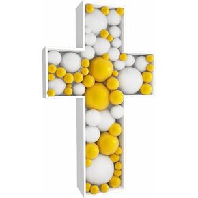 JW Passion - Premium Quality, Made With Passion 3FT Tall Marquee Light up Cross DIY Pre Cut Frame Baptism First Holy Communion Celebration Party Decorations…